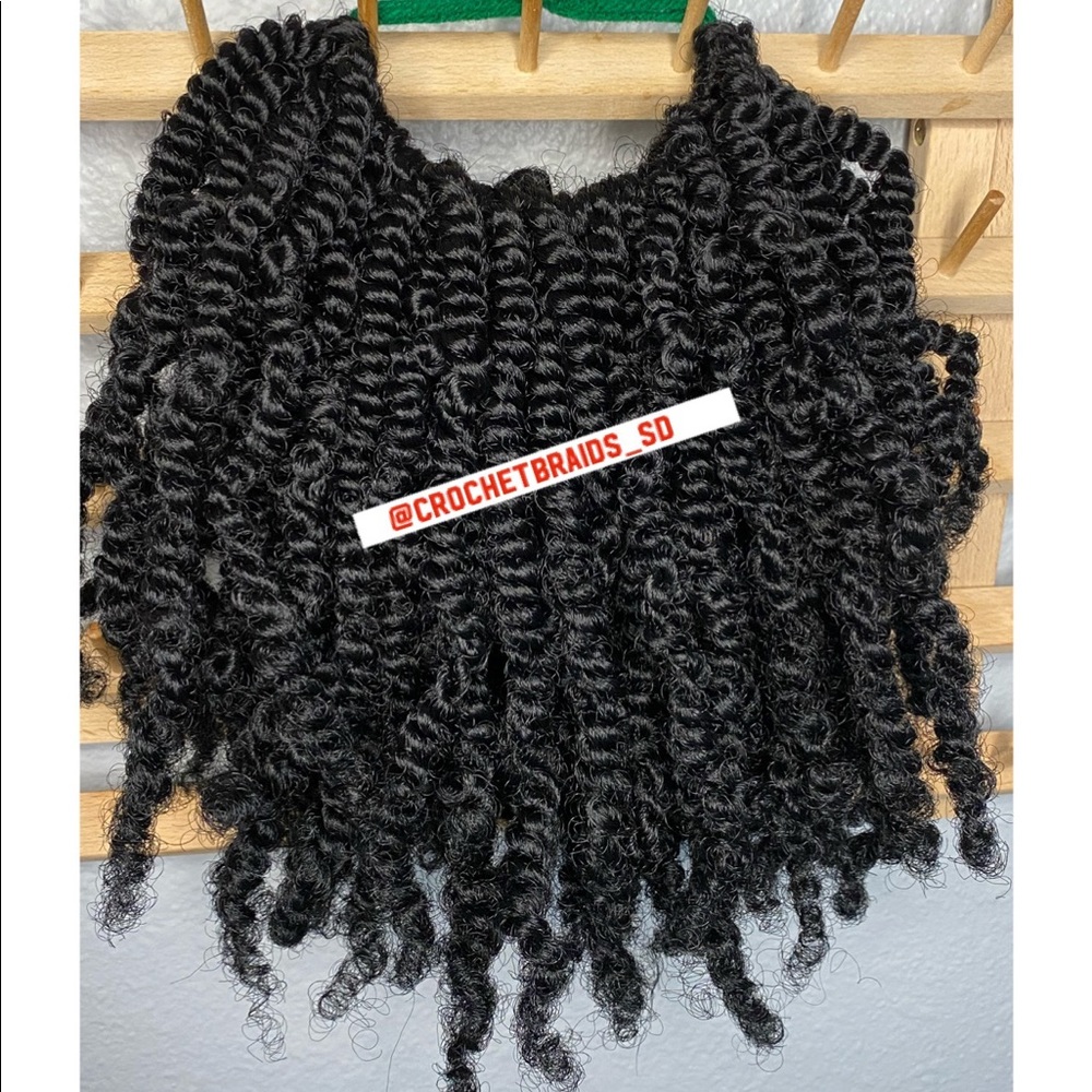 Crochet spring twist hair extensions